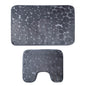 2-Pieces Set: Bathroom Rugs Luxury Flannel Non-Slip