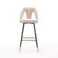 2-Pieces Set: Contemporary Upholstered Barstool
