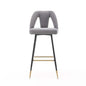 2-Pieces Set: Contemporary Upholstered Barstool