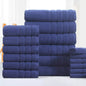 18-Piece: Bibb Home Zero Twist Egyptian Cotton Towel Set