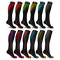 12-Pairs: Athletic Graduated Knee-High Compression Socks