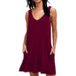Women Summer Casual T Shirt Dresses Beach Cover up Plain Pleated Tank Dress