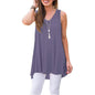 Women's Summer Casual Sleeveless V-Neck T-Shirt Tunic Blouse Tank Tops