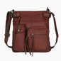 Super Soft Genuine Leather Top Belt Accent Crossbody Bag