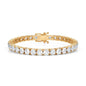 12.50 CTW D VS Round Lab Grown Diamond 7.5" Tennis Bracelet 14k Yellow Gold