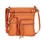 Super Soft Genuine Leather Top Belt Accent Crossbody Bag