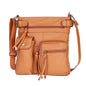 Super Soft Genuine Leather Top Belt Accent Crossbody Bag