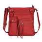 Super Soft Genuine Leather Top Belt Accent Crossbody Bag