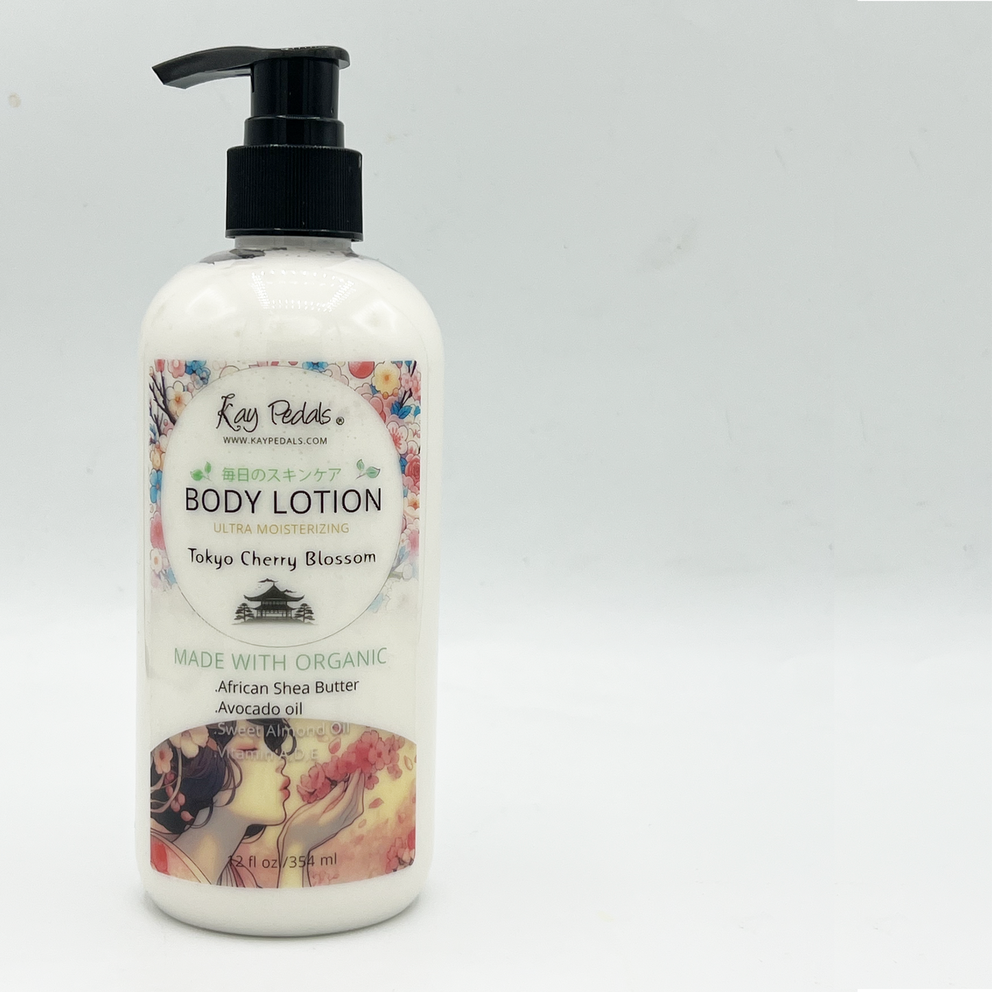 Tokyo Cherry Blossom Natural Organic Body Lotion 12oz