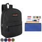Trailmaker Classic 17 Inch Backpack + 12 Piece School Supply Kit
