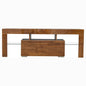 TV Stand with LED Lights Open Shelf Console Storage Table