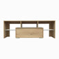 TV Stand with LED Lights Open Shelf Console Storage Table
