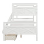 Twin over Full Bunk Bed with 2 Storage Drawers