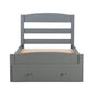 Twin Platform Bed Frame with Storage Drawer Headboard