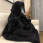 Ultra-Soft Sherpa Fleece Hoodie Blanket - Cozy Oversized Wearable Snuggle Sweatshirt