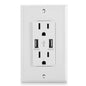 USB Wall Outlet Dual 2.4A USB Wall Charger
