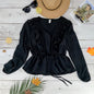 V-Neck Ruffle Blouse