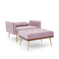 Velvet Recliner Sofa Chair with Adjustable Backrest and 2 Side Pocket