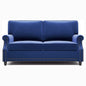 Velvet Roll Up Arm Chair Loveseat with Nail Head