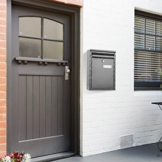 Wall Mount Mailbox Lockable Galvanized Iron Letter Post Box