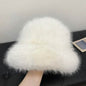 Wide Brim Fluffy Bucket Hat