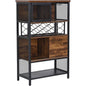 Wine Bar Cabinet for Liquor and Glasses