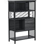 Wine Bar Cabinet for Liquor and Glasses