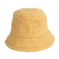 Winter Bucket Hat Women Warm Hats Vintage Faux Fur Fisherman Cap
