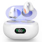 Wireless v5.3 Earbuds Clip-on Open TWS Earphones with Built-in Mic LED Charging Display Case