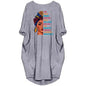 Woman's Long Sleeve Loose Pocket Oversize Tunic Dress