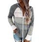 Women Casual Long Sleeve Zip Up Hooded Sweatshirt Hoodies