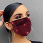 Women Fashion Sequins Breathable Washable and Reusable Mouth Mask