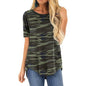Women Long Sleeve Side Split Casual Loose Tunic Top