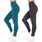 Women's 2-Pack Women's High Waist Active Full Length Leggings with Motto