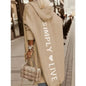 Women's Cardigan Knitted Letter Personalized Stylish Casual Long Sleeve