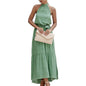 Women’s Casual Halter Neck Sleeveless Long Maxi Dress  - Assorted Styles