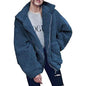 Women's Casual Lapel Fleece Fuzzy Faux Shearling Zipper Coat
