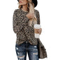 Women's Casual Leopard Print Tops Long Sleeve T Shirt Cute Blouse Graphic Tees
