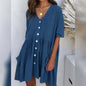 Women's Casual Ruched Loose Fit Dress