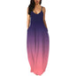 Womens Casual Sleeveless Plus Size Loose Plain Long Maxi Dress with Pockets