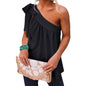 Women's Casual Tie One Shoulder Top