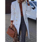 Women's Coat Regular Fit Warm Casual Jacket Long Sleeve Solid Color