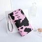 Women's Cute Versatile Faux Leather Cow Print Long Wallet