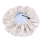Women's Double Layer Reversible Silky Satin Headscarf Sleeping Bonnet Hat Headband