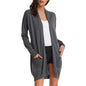 Women's Essential Solid Open Front Long Knited Cardigan Sweater
