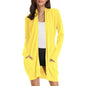 Women's Essential Solid Open Front Long Knited Cardigan Sweater