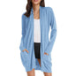 Women's Essential Solid Open Front Long Knited Cardigan Sweater