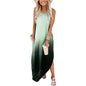 Women's Gradient Color Casual Loose Long Dress