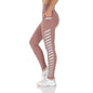 Women's High Waist Active Leggings with Pocket and Foil Detail
