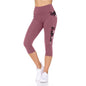 Women's High Waist Capri With Floral Print & Pockets